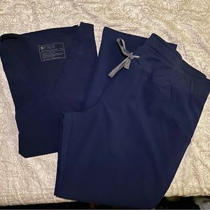 SET (top & bottom) Figs Navy Scrubs